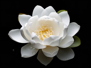 Lotus Flower Blooming in Mud Purity and Resilience Isolated on White Background AI Generated
