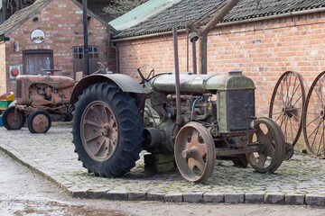 Fototapeta na wymiar old farm tractor