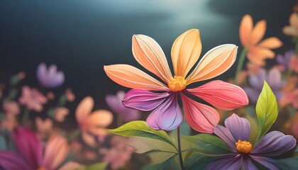Obraz na płótnie Canvas colorful flower beauty logo template