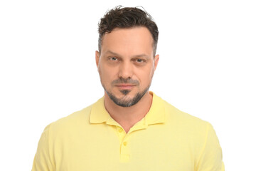 Obraz premium Portrait of handsome man on white background