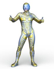 サイバーマン　3DCGレンダリング