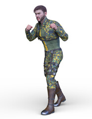 戦士　3DCGレンダリング