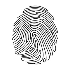 finger print fingerprint lock secure security logo vector icon illustration