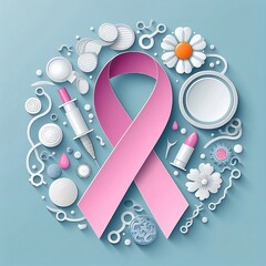 Embedded Cervical Cancer Awareness Month  in Vector Illustration with Background with space for copy created with generative ai	