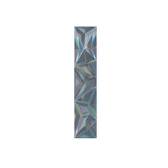 Low Poly 3D Letter I in Dispersion Diamond glass