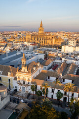 Naklejka premium Panorama of the city of Seville, Spain