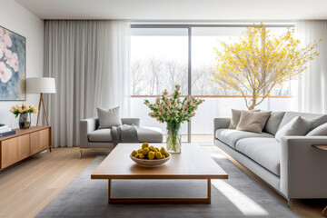 clean, modern apartment, Stylish apartment interior Idea for home design