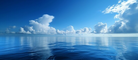 Captivatingly Beautiful Ocean Scene: A Stunning Display of Blue in the Vast and Serene Ocean