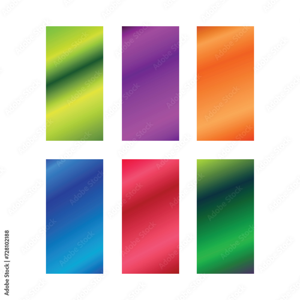 Poster set of colorful gradient background screen minimal design