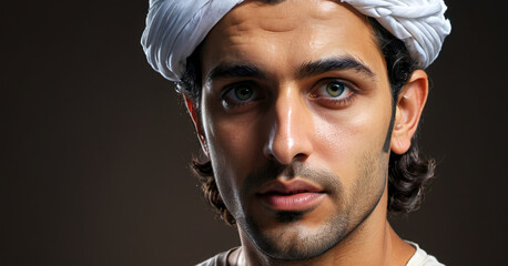 Man Wearing White Turban on Head