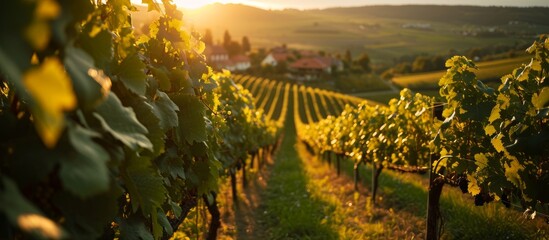 Grapevines Unveil Pristine Vineyard Beauty in the Czech Republic: Grapevines, Vineyard, Czech...