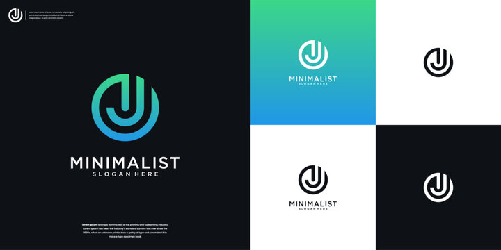 Modern and unique letter J initials logo design.