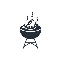 Barbecue icon. vector.Editable stroke.linear style sign for use web design,logo.Symbol illustration.