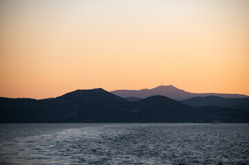 sunset in the mountains