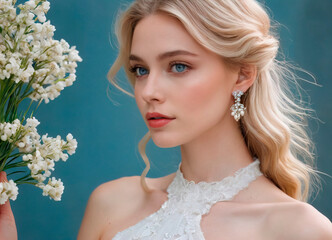 Blonde Radiance: Model's Captivating Portrait