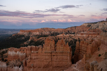 Landscape Of Navajo Loop and Surrounding Hoodoos With Morning Light