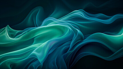 Fototapeta premium Abstract and green wave background, dark aquamarine and sky-blue,ferrania p30 3D design