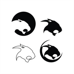 Panther logo design vector