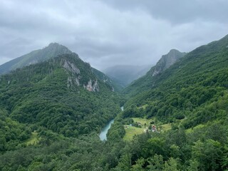 Fototapeta premium landscape with mountains and clouds Montenegro