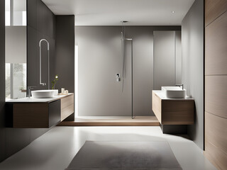 Sleek Elegant Luxury - Minimalist Modern Bathroom Interior Styling
