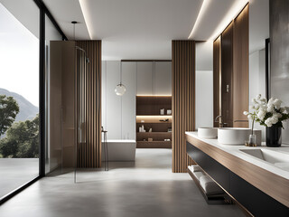 Pared-Back Modern Sophistication - Elegant Minimalist Bathroom Space
