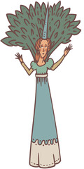 Medieval Fantasy Princess Transparent PNG - 728113309
