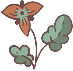 Medieval Floral Motif Transparent PNG - 728113338