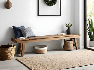 Weathered Wood Bench Lends Rustic Textured Charm to Natural Setting
