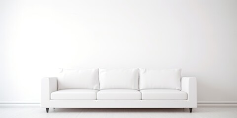 Minimal and aesthetic couch in white color.