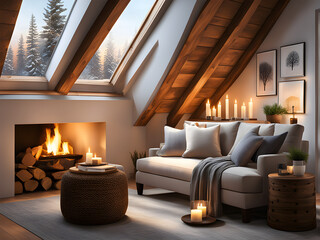 Enhance Ambiance: Soft Flickering Candlelight Adds Warmth to the Space