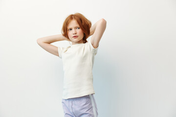 Childhood female face kid children girl beauty background person cute white little caucasian portrait