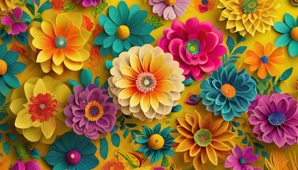 Fototapeta na wymiar Flower background pattern. Colourful flower design 