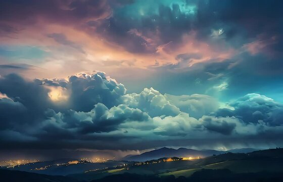 Nebulous Twilight: Clouds Paint the Sky's Transition