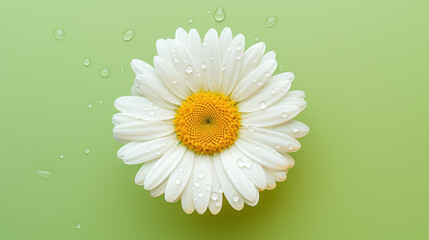 daisy flower with water drops