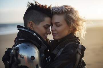 Futuristic love: cyborg relationships in the future, technology and emotion, envisioning a world of artificial intelligence, robotic companionship, and evolving dynamics of love in the digital age.