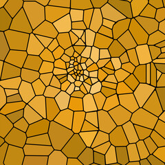 abstract vector stained-glass mosaic background - orange
