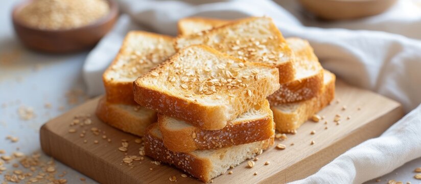 Crunchy Rusk or Toast for a Healthy Life: Image of Irresistible Crunchy Rusk or Toast for a Healthy Life, Ideal for a Balanced and Nourishing Lifestyle