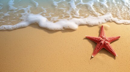 Fototapeta na wymiar Starfish on the beach, summer concept.