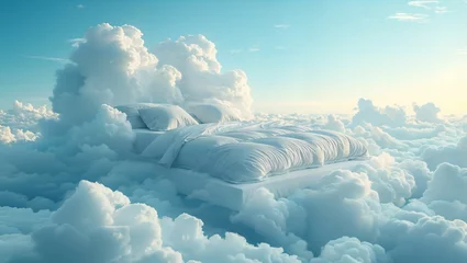 Fotobehang bed on the blue sky © akarawit