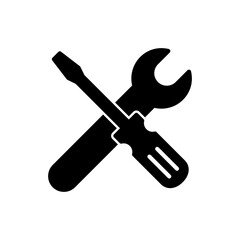 Repair tools icon vector. tool icon vector. setting icon vector. Wrench and screwdriver. support, Service