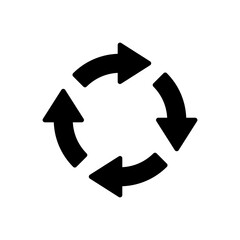 Recycle icon vector. Recycling vector icon.