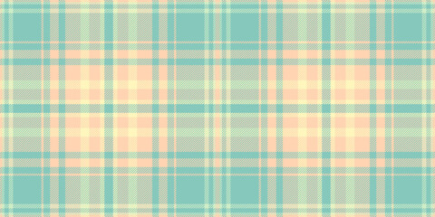 Japanese fabric seamless texture, paper tartan background check. Designs pattern textile plaid vector in light and teal colors.