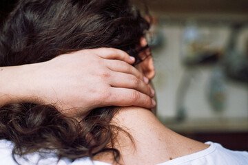 Female Hairstyle Her Is Held By Her Neck