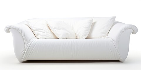 Fototapeta premium White background sofa with clipping path.