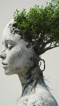 3d render of a abstract head
