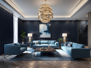 Explore Stunning Design: 3D Rendering of a Modern Apartment Living Room