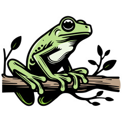 Tree Frog Illustration.