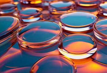 Soothing Rhythms, 3d rendering illustration, Falling in the form of a waterfall. 