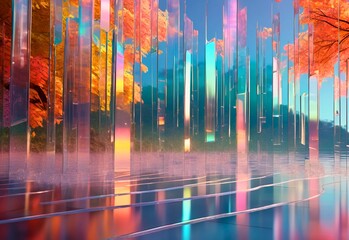 Soothing Rhythms, abstract colorful background with stars