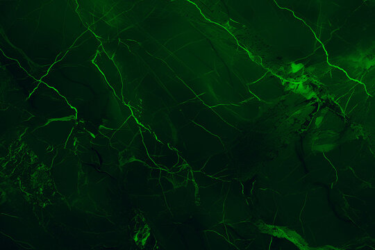 Dark green neon marble banner abstract stone background. Texture of the stone. Close-up. Dark rock grunge backdrop with copy space